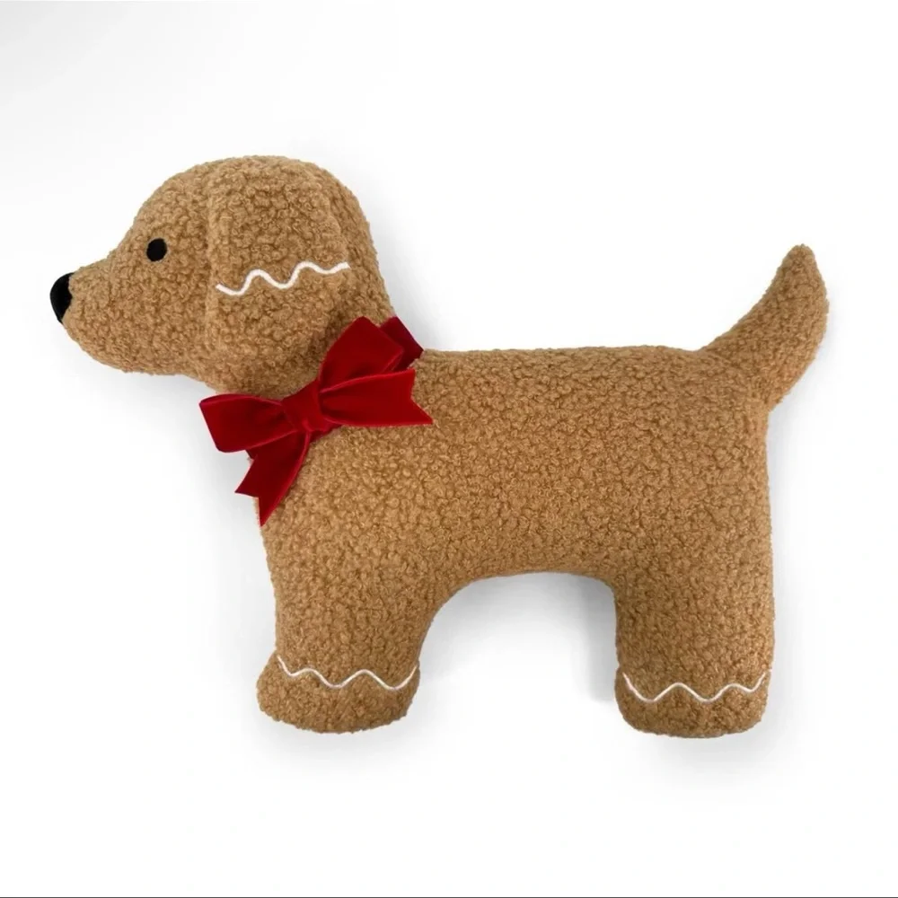 NEW Target Bullseye Playground Gingerbread Dog Christmas Pillow
